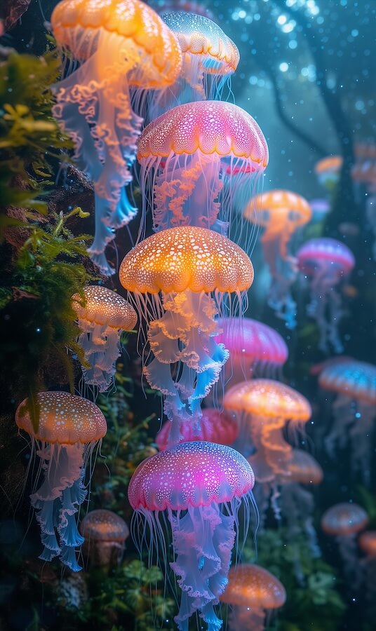 small-colorful-jellyfishes-around-spooky-trees