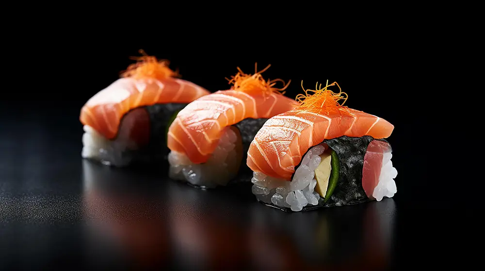 dark-palette-photography-of-sushi-on-sleek-black-background