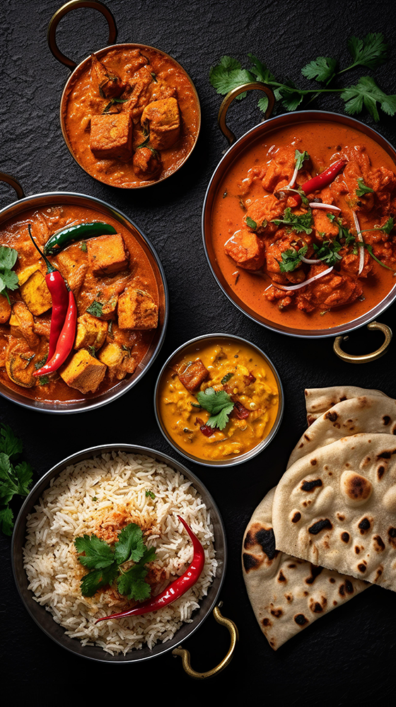 assorted-indian-curry-and-rice-dishes-shot