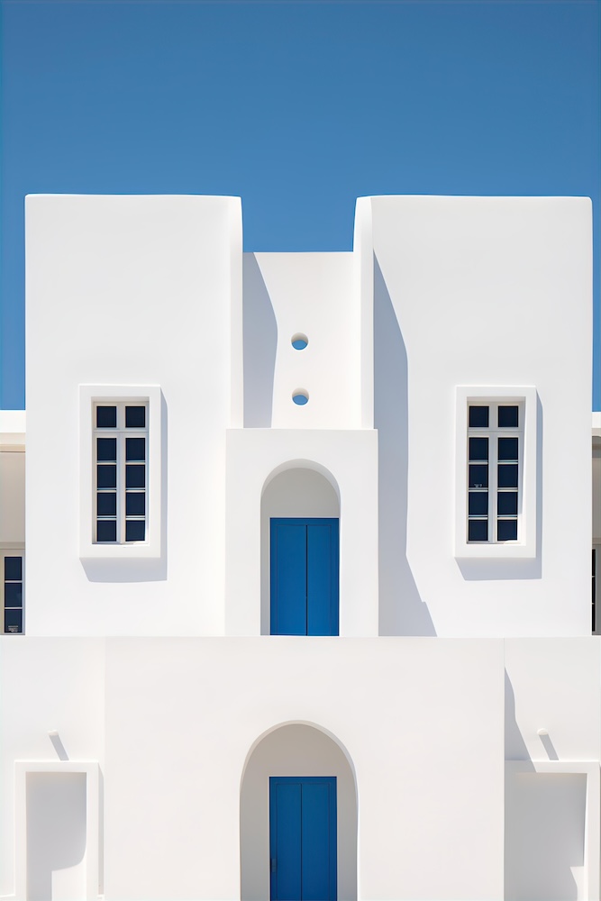 white-building-with-blue-windows-facing-outside