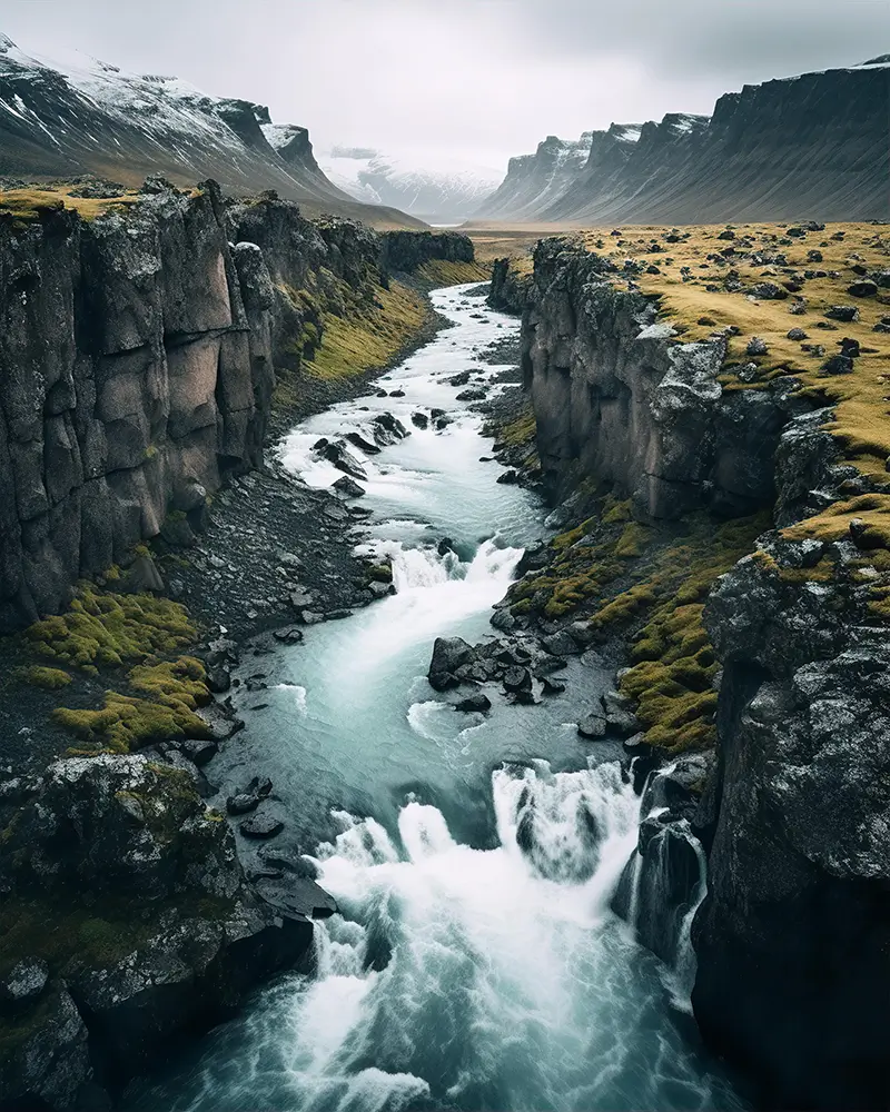 beautiful-view-of-the-waterfalls-in-iceland