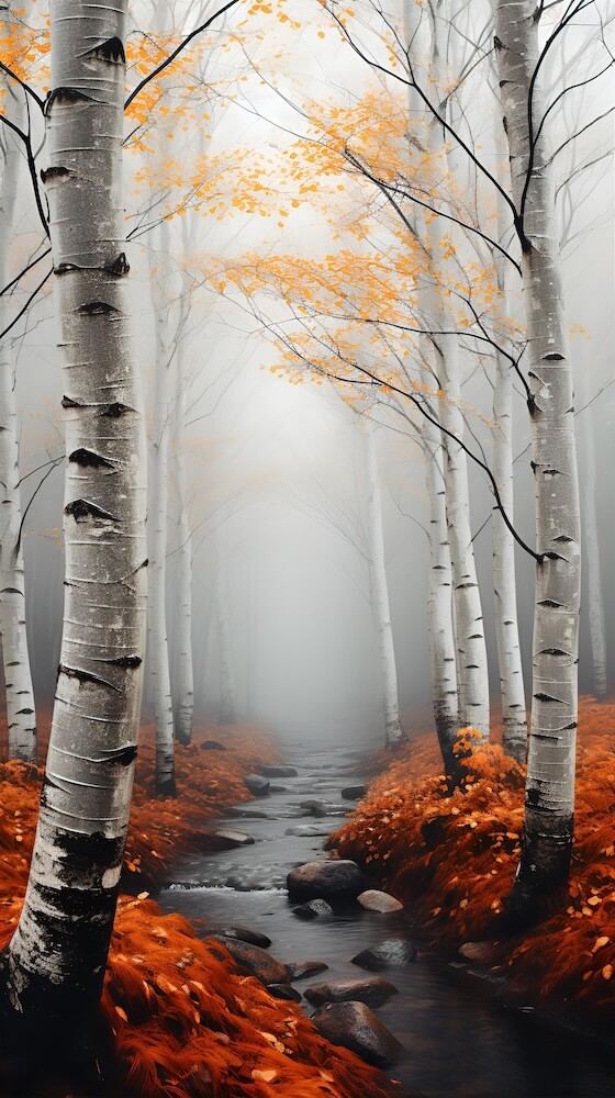 beautiful-minimalist-misty-new-england-fall-forest-landscape