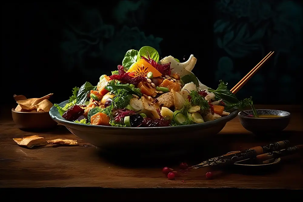 large-salad-on-top-of-a-wooden-table