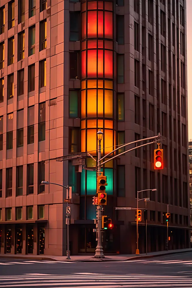 traffic-light-is-in-front-of-a-building-that-is-brown