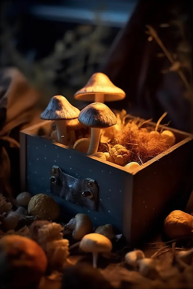 box-of-mushrooms-sitting-on-a-table