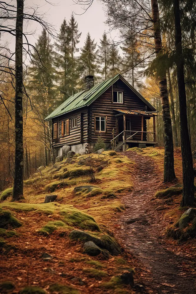 cabin-on-a-hill-in-the-forest