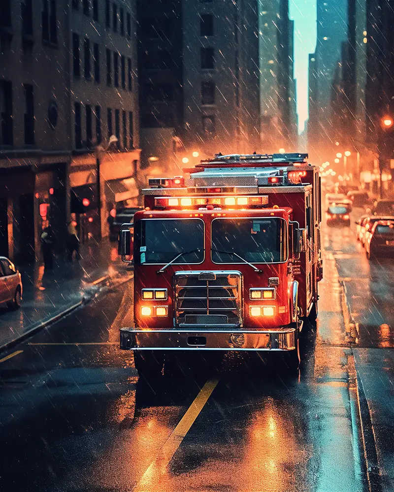 a-fire-truck-on-city-streets