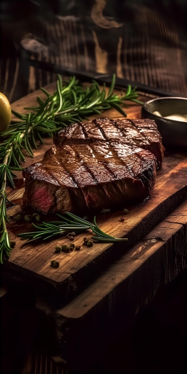 steak-sitting-on-some-wooden-boards