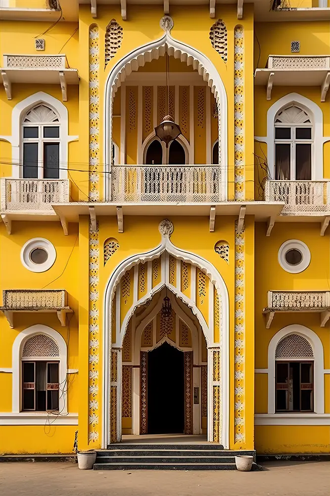 yellow-building-with-ornate-arcs-indian-style