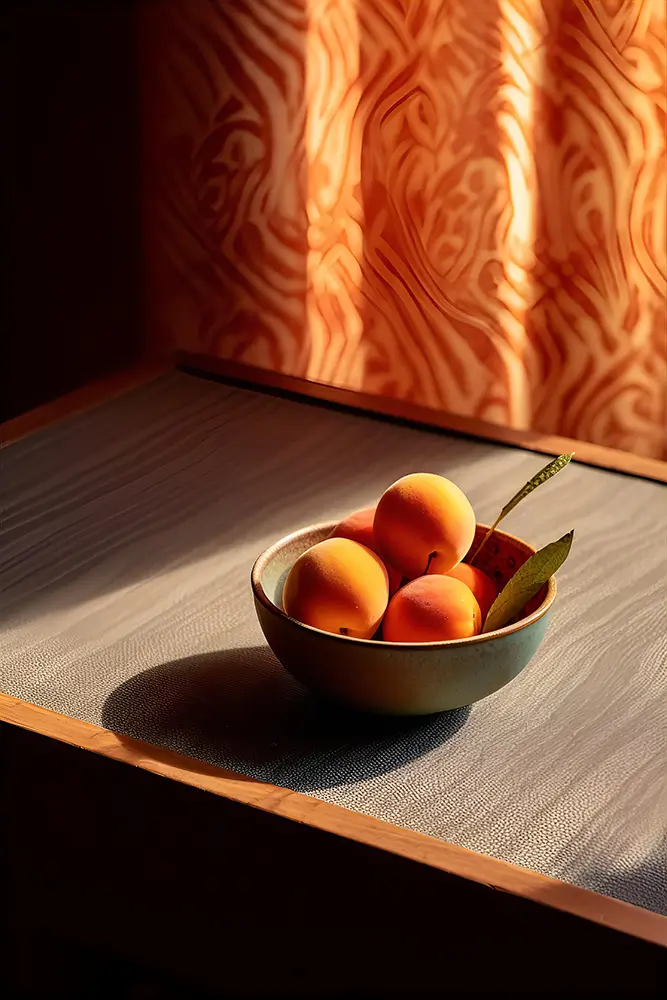 orange-bowl-in-a-wooden-bowl-with-two-plums-in-it