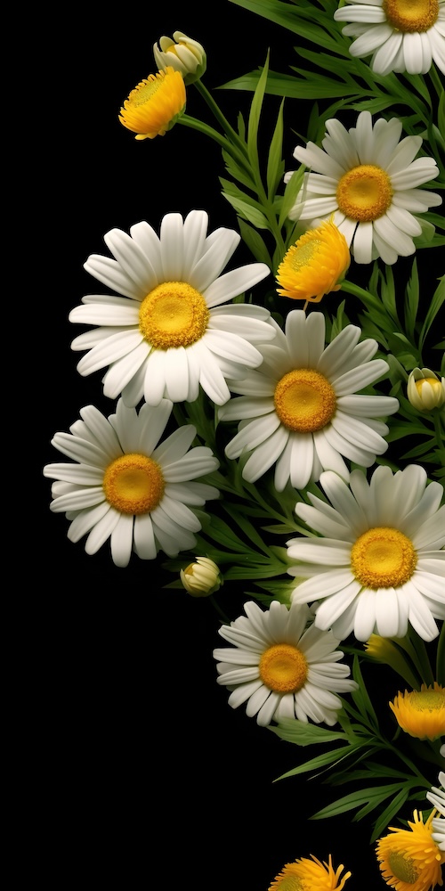 daisy-wallpaper-in-the-style-of-light-white-and-dark-amber