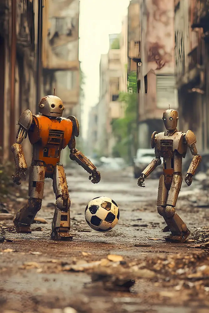 rusty-robots-playing-soccer-in-the-streets