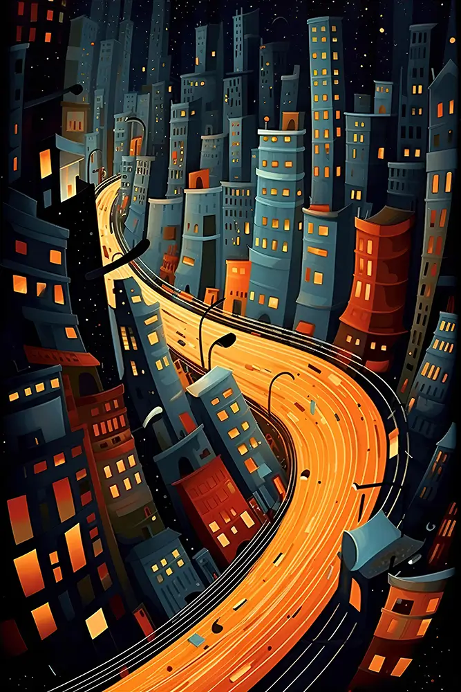 the-city-at-night-in-the-style-of-whiplash-curves-urban-landscape