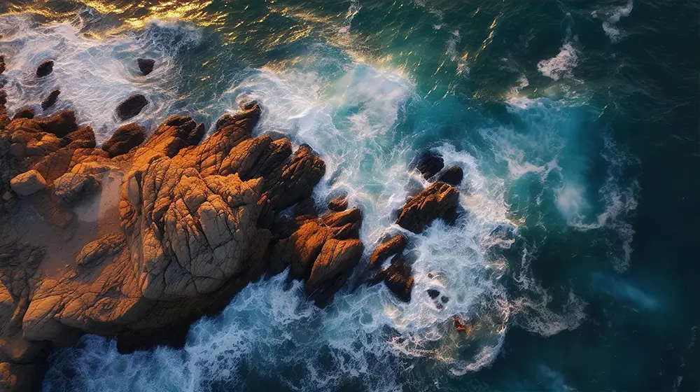 the-ocean-waves-and-rocks-from-an-aerial-view