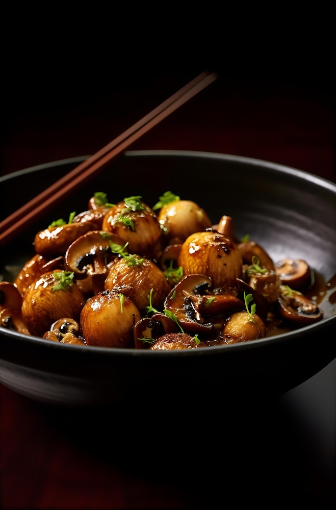 bowl-of-lightly-roasted-mushrooms-in-a-sauce