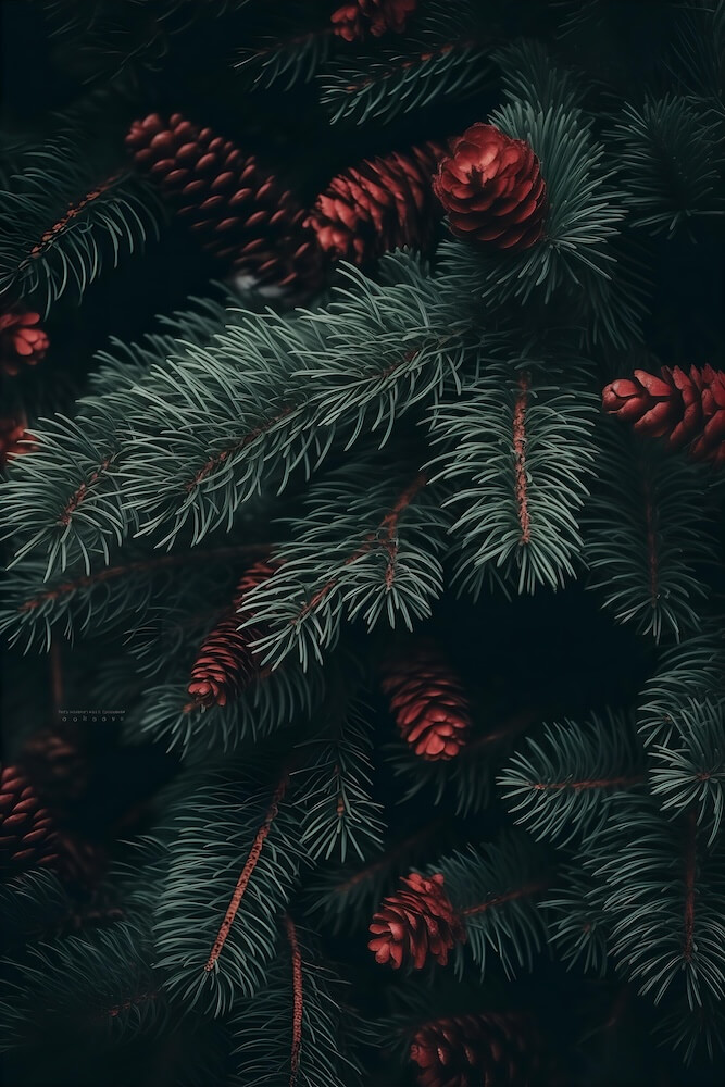green-and-brown-christmas-wallpaper-in-the-style-of-lo-fi-aesthetics
