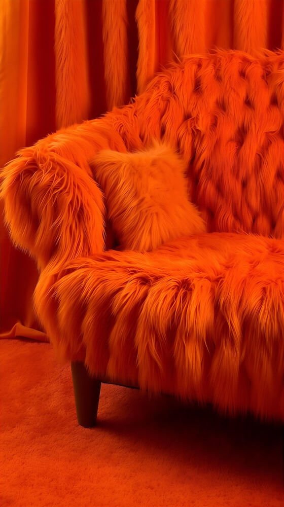 orange-furry-sofa-throw-with-a-close-up