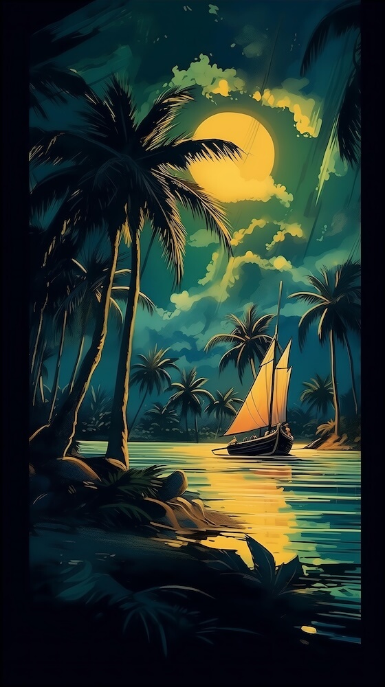 palm-trees-at-night-on-the-coast-in-tropical-setting