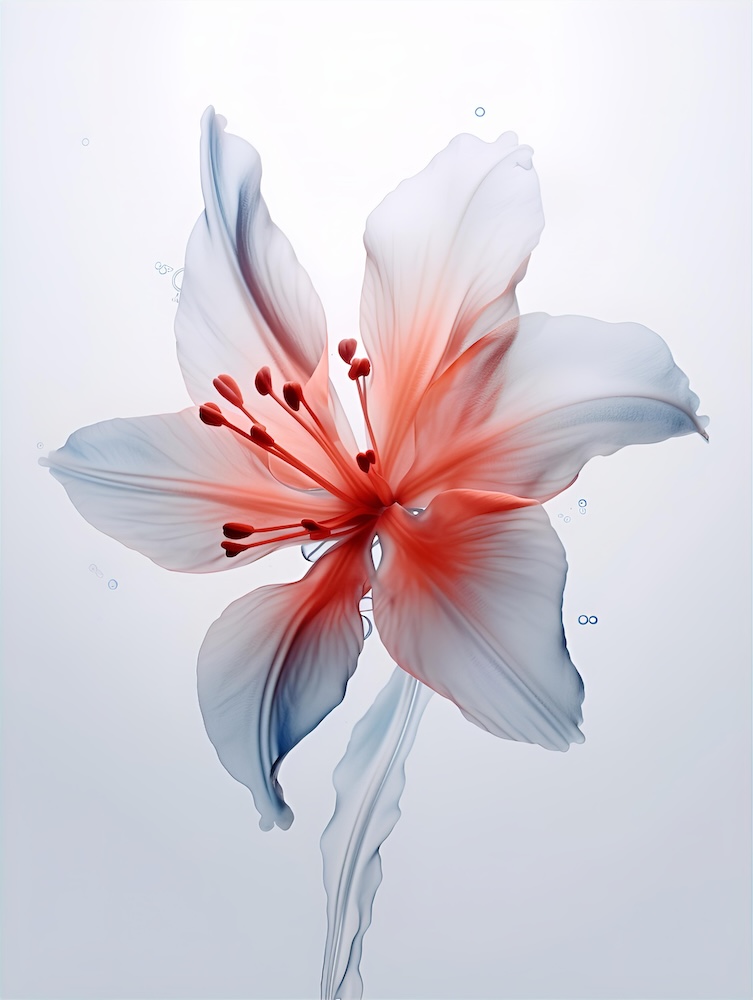 colorful-assemblages-red-flower-on-a-white-surface