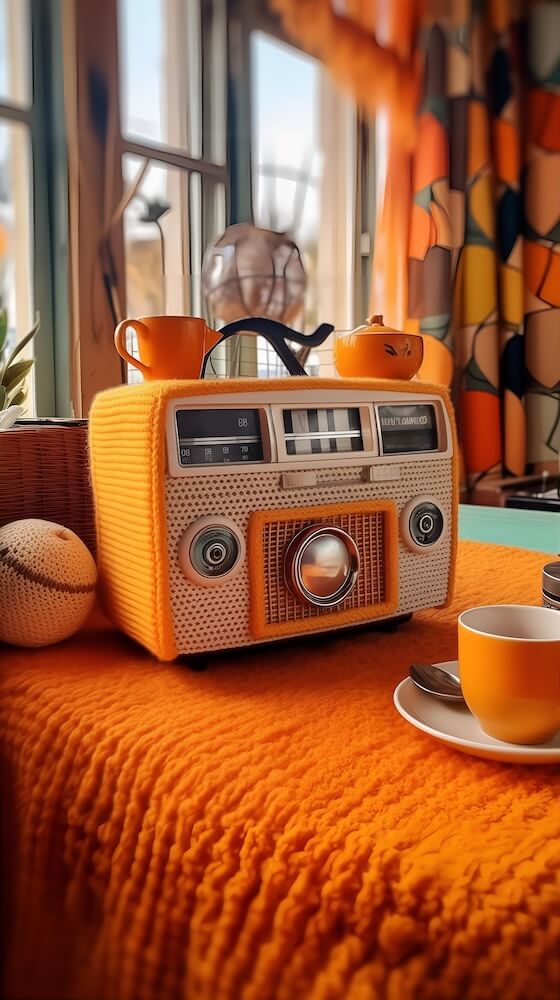 retro-kitchen-cafe-style-black-wood-radio-set-with-cup-and-coffee