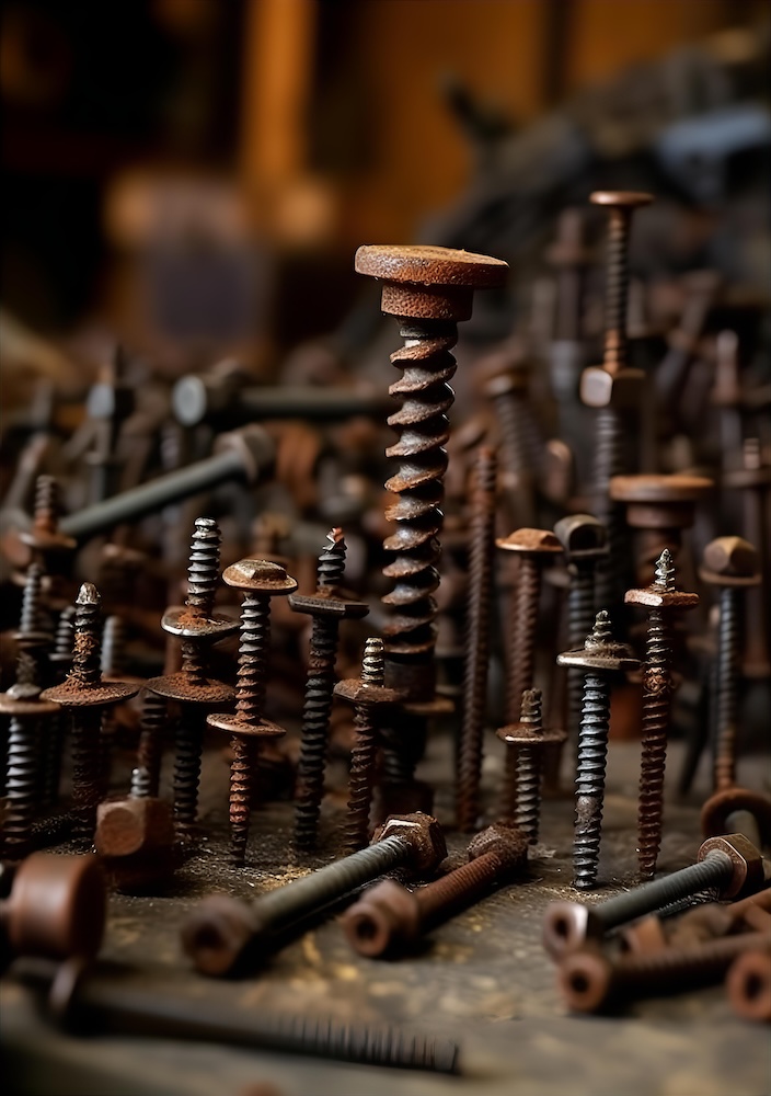 process-of-putting-the-rusted-screws-on-rustic-naturalism-style