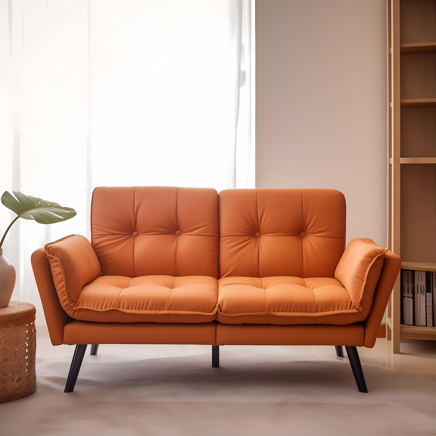 living-room-orange-single-sofa