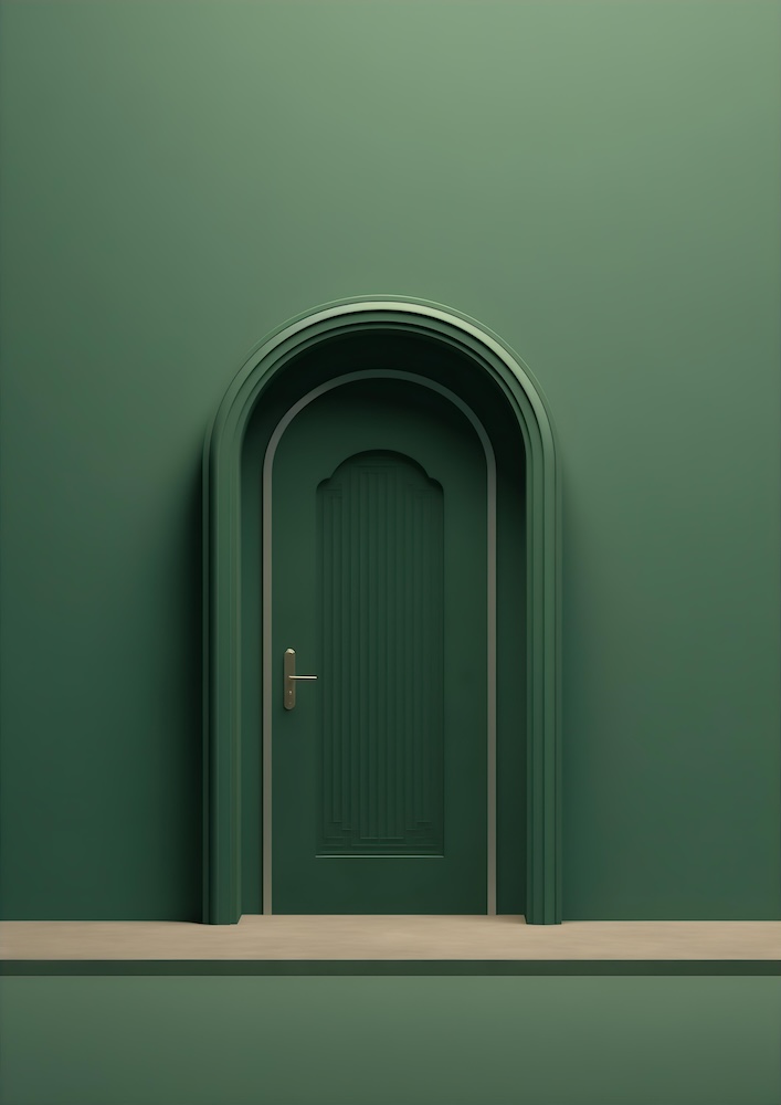 minimalist-illustrator-of-a-green-door