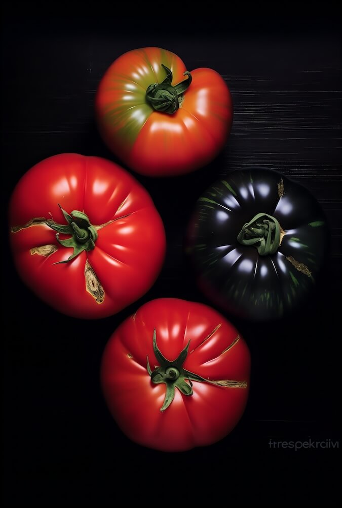 four-black-and-red-tomatoes-are-laying-down