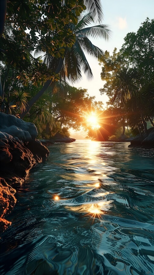 tropical-island-sunset