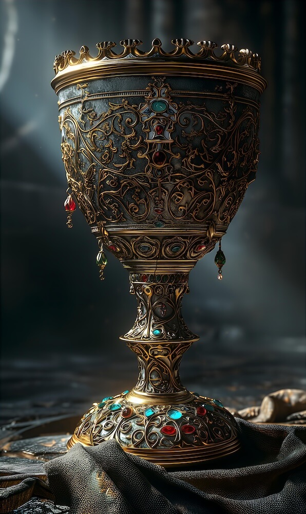 medieval-golden-chalice-with-colored-gemstones-on-the-surface