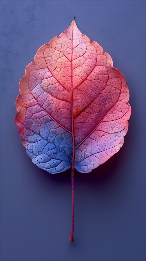 a-leaf-on-a-purple-background