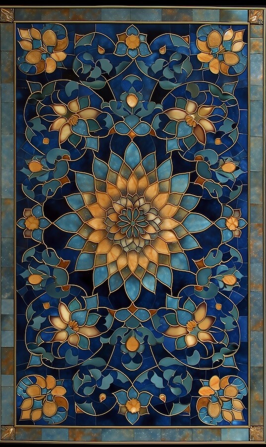 beautiful-blue-and-gold-tile