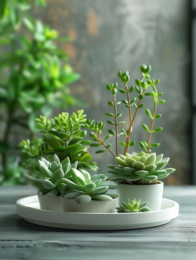 focus-on-a-small-number-of-potted-succulents-as-the-background
