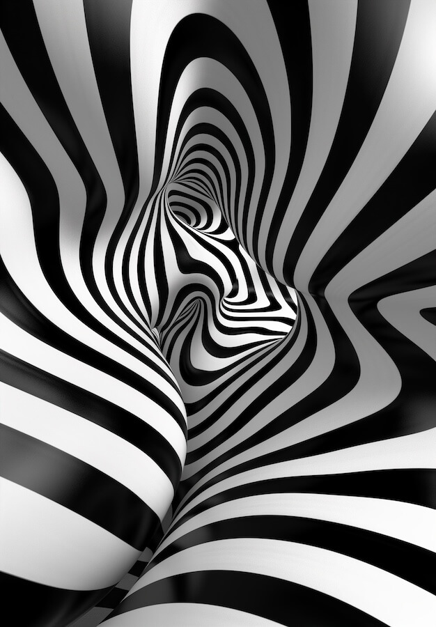 black-and-white-zigzagging-art