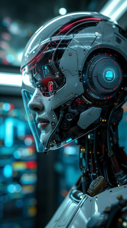 cyberpunk-robot-leading-a-meeting