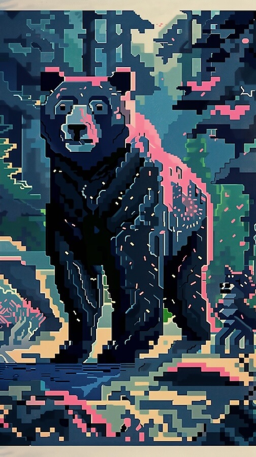 black-bear-pixel-art
