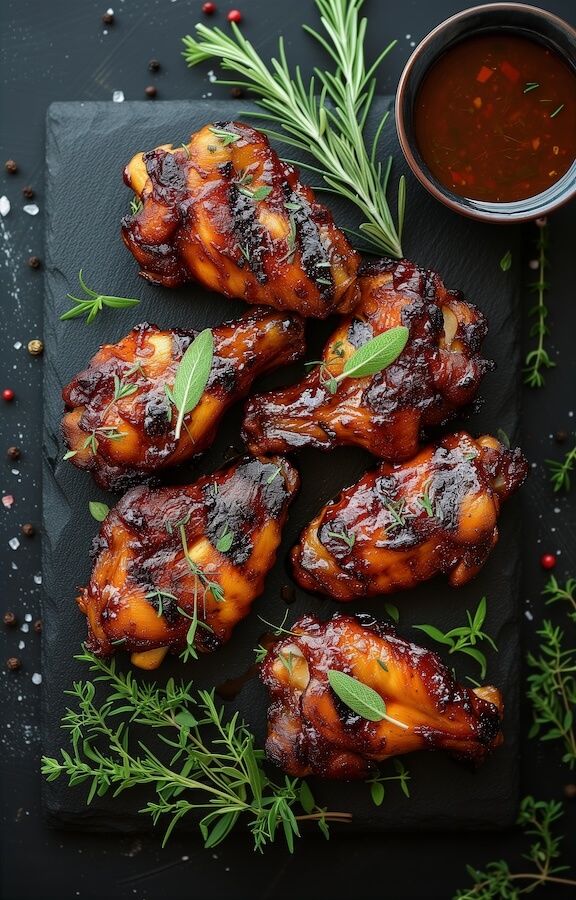 chicken-wings-and-herbs-on-a-flat-surface