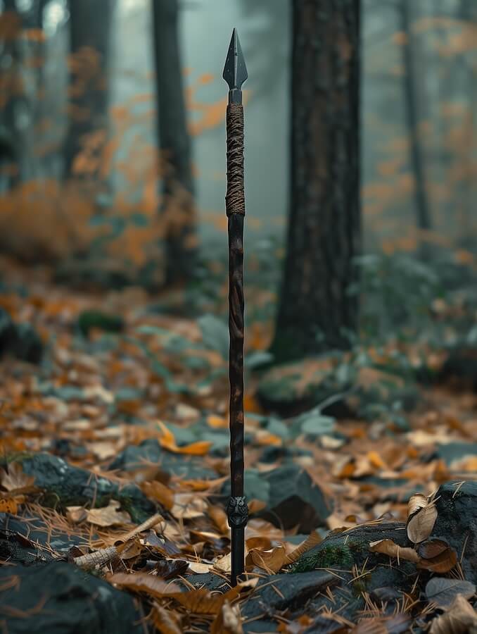 close-up-of-a-spear-on-a-forest-floor