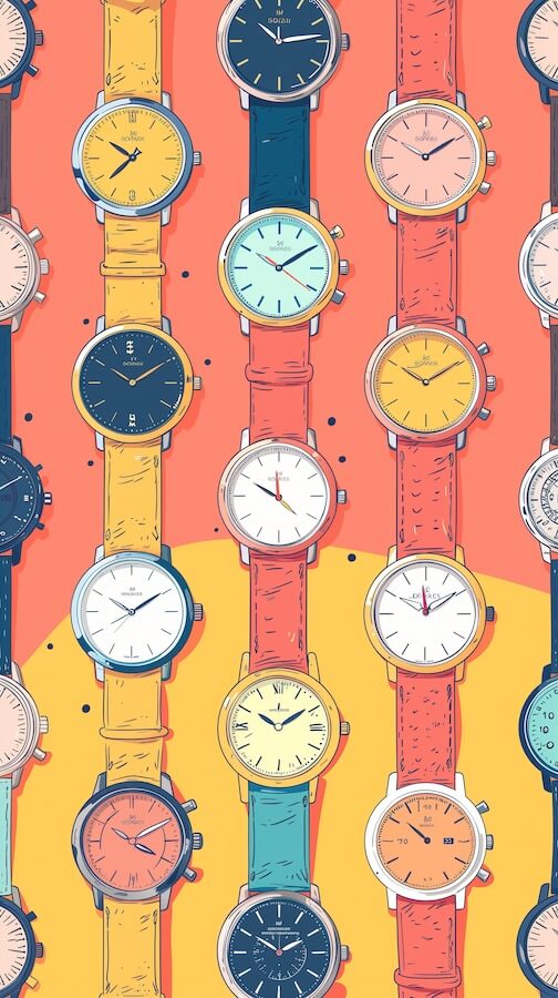 bunch-of-watches-from-different-periods-in-a-doodle-style