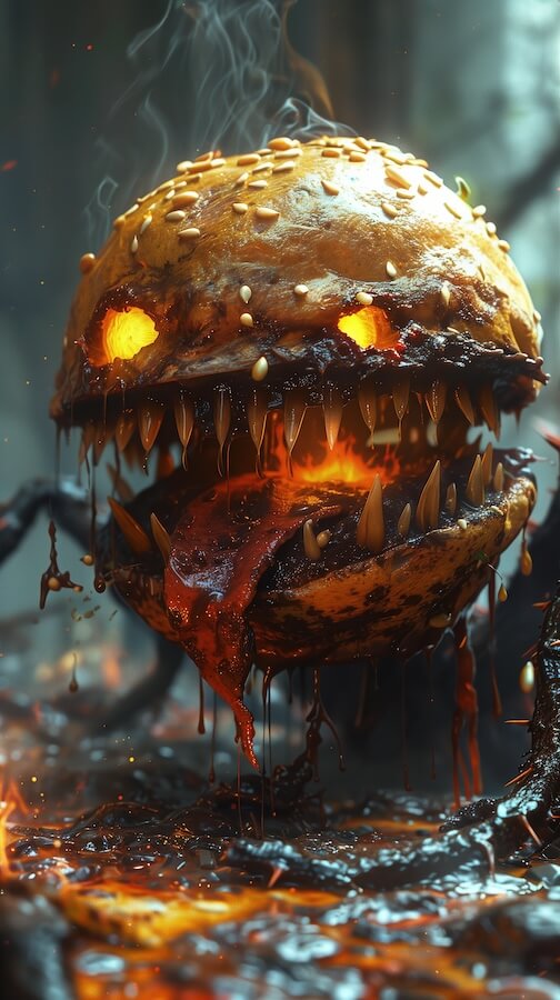 a-living-demonic-hamburger