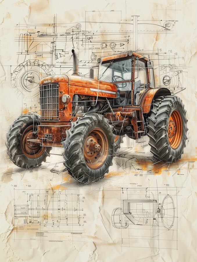 model-tractor-based-on-the-meticulously-sketchbook-design