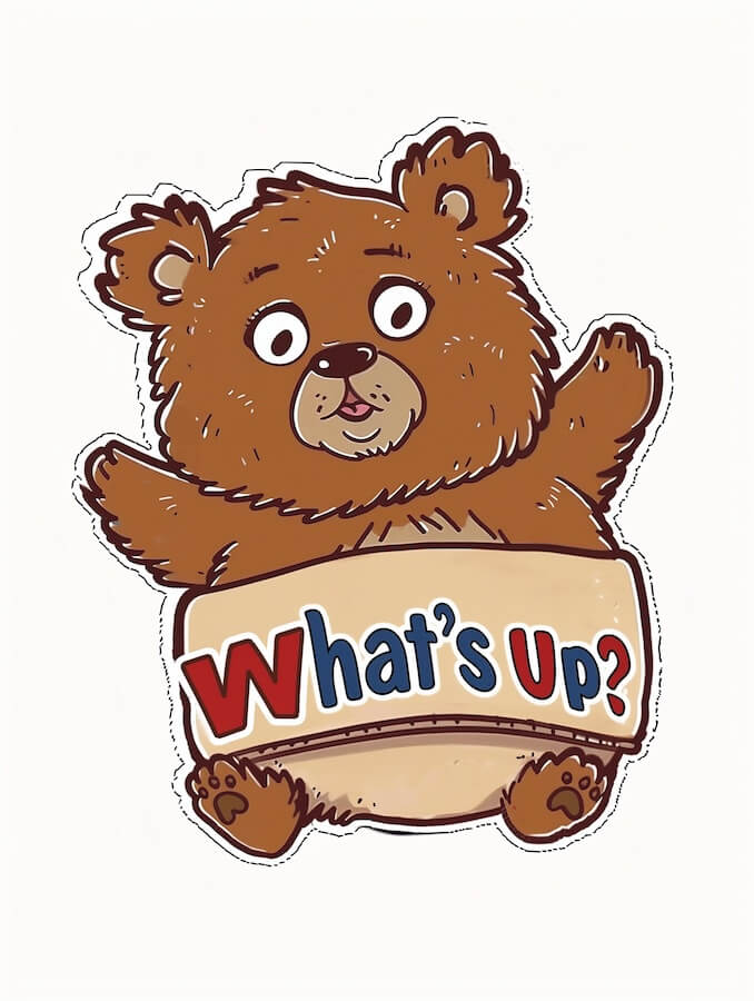 design-sticker-brown-bear