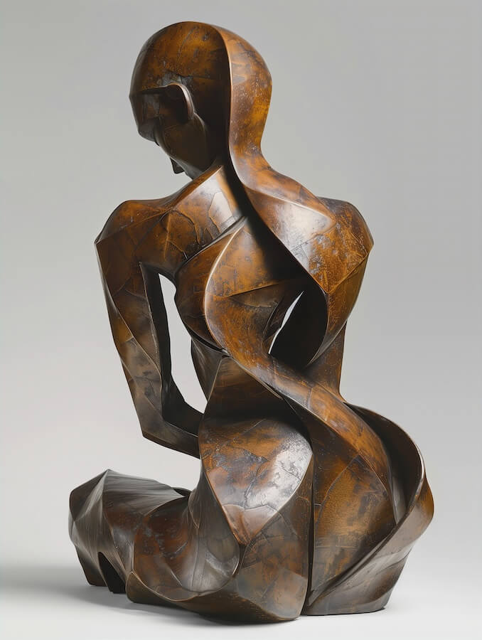 bronze-sculpture-of-an-abstract-woman