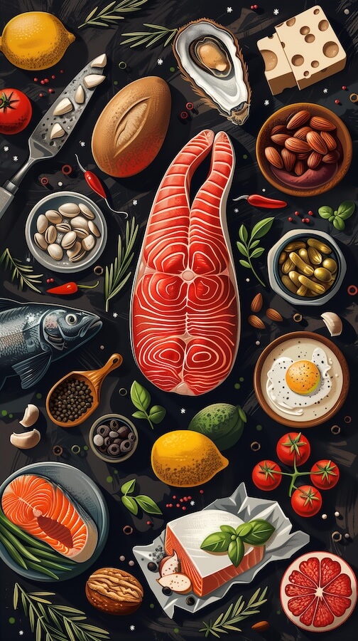 vibrant-and-detailed-illustration-of-various-healthful-foods