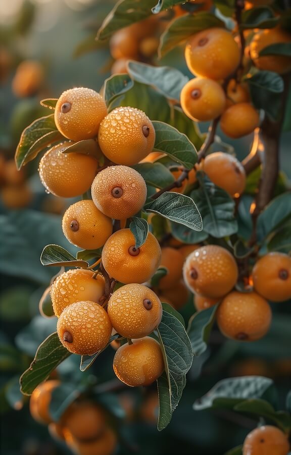 closeup-of-the-yellow-loquats-on-their-tree