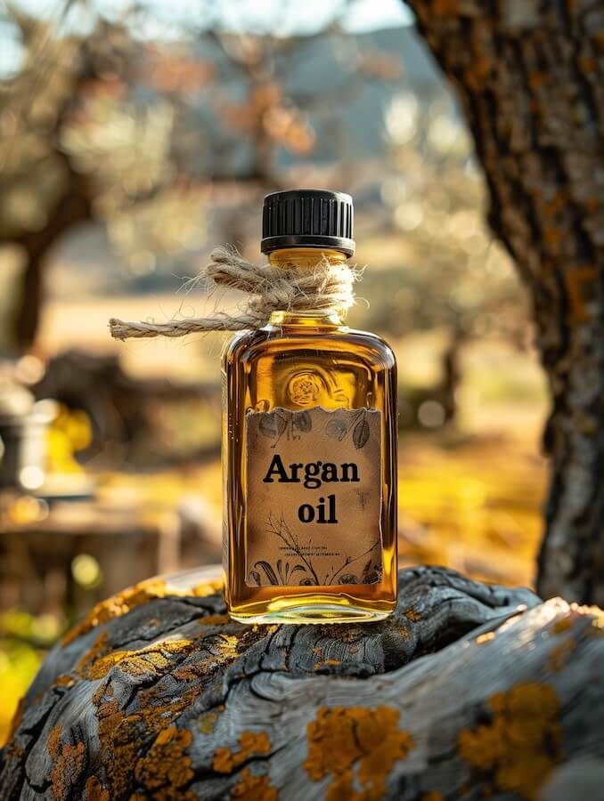 glowing-small-bottle-of-argan-oil