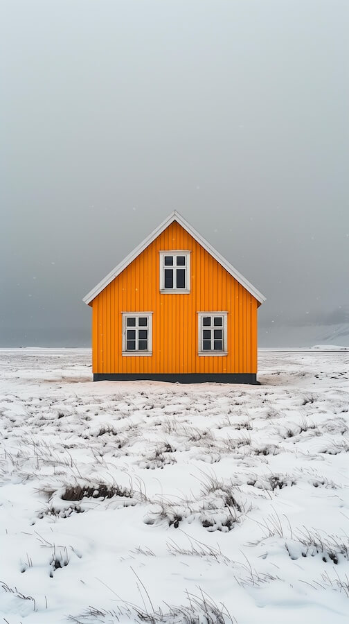 minimalist-yellow-wooden-house-in-the-middle-of-iceland