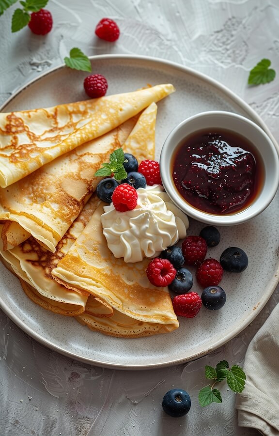 elegant-crepes-with-whipped-cream-and-berries