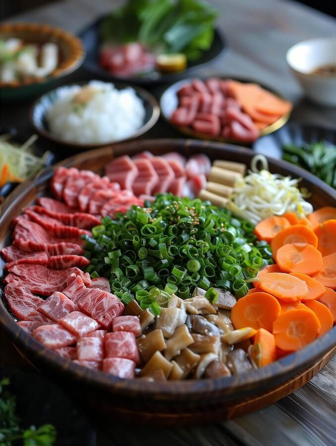 traditional-korean-han-moon-foliage-meat-and-vegetables