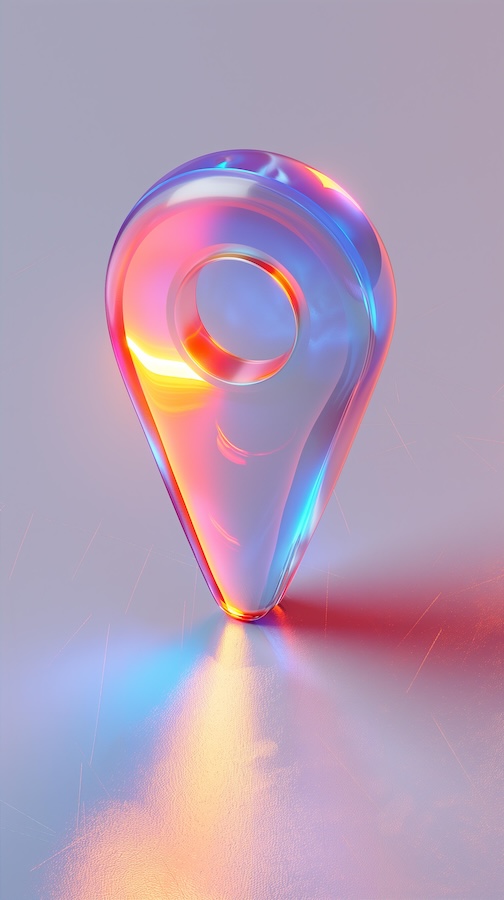 3d-glass-material-location-icon-in-the-style-of-light-background